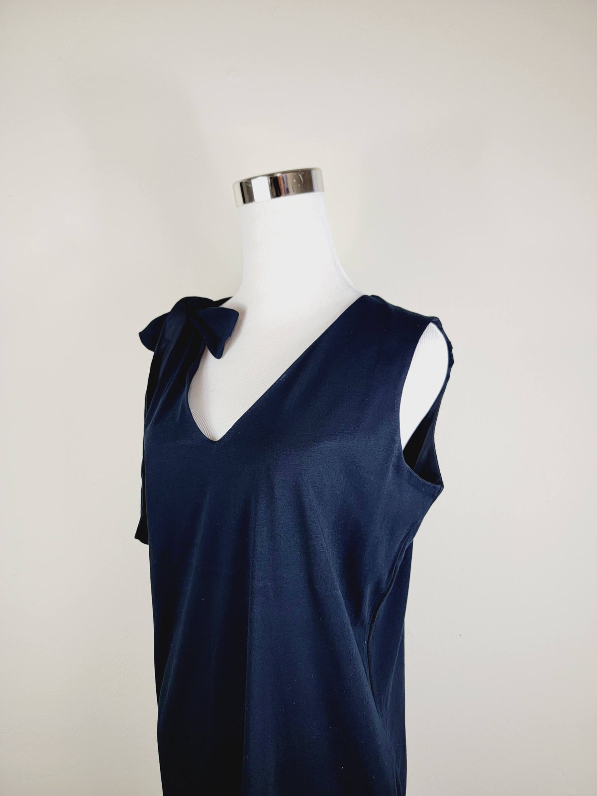 Jersey Dress Green one shoulder tie up with pockets
