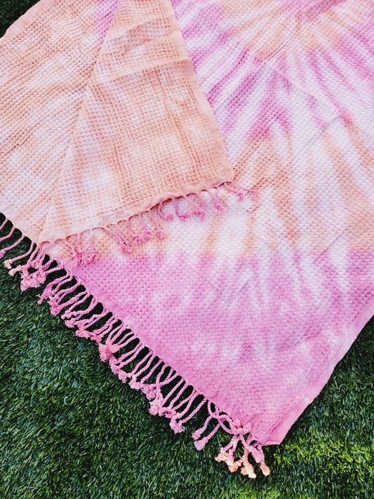 100% Cotton Throw 40 x 70 Hand Tie Dye Lightweight Home Decor