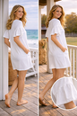 Jersey Dress Black short sleeve with pockets A line cut