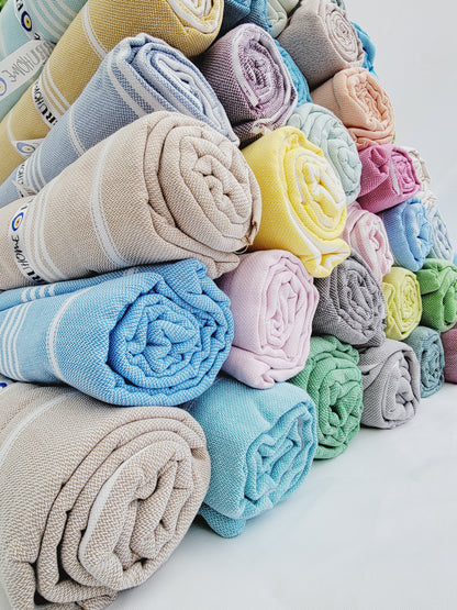Serviette légère à séchage rapide, serviette turque authentique – grise