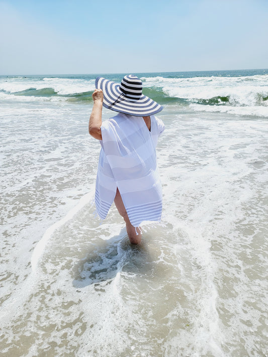 Beach cover up, Beach Dress - Gray