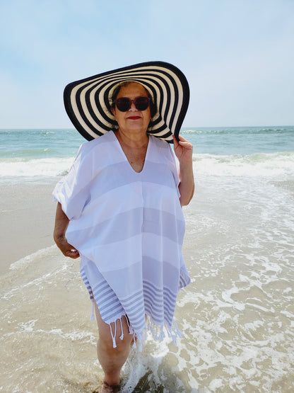 Beach cover up, Beach Dress - Gray