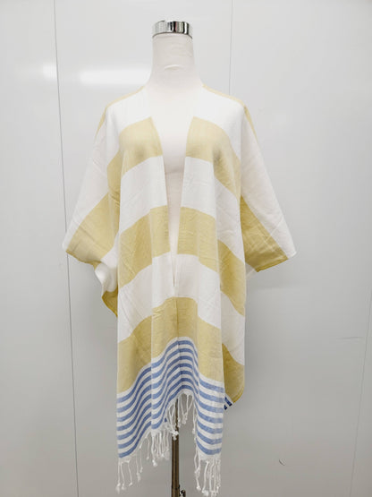 Beach cover up, Beach Dress open front - Mustard
