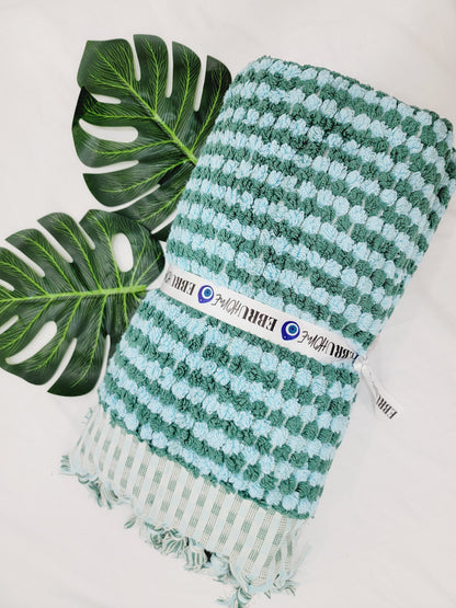 Serviettes de bain, serviettes à pompons, serviettes en coton éponge, drap de bain
