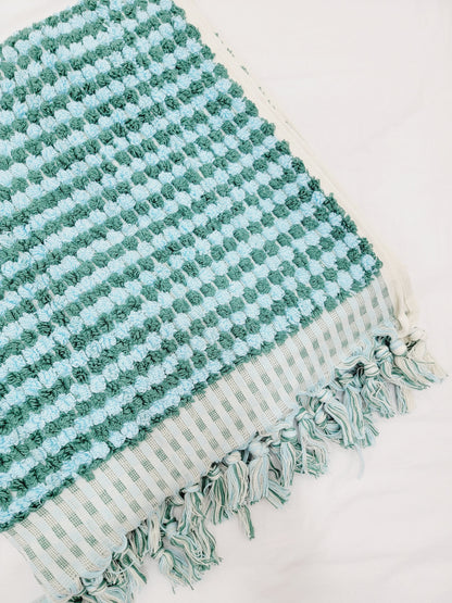 Serviettes de bain, serviettes à pompons, serviettes en coton éponge, drap de bain