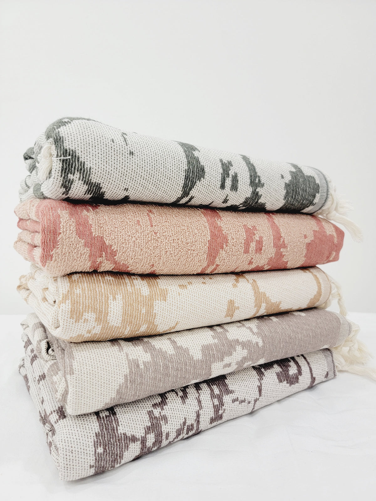One sided Terry Towel - Beach or Bath towel - Marble