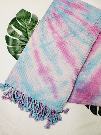 100% Cotton Throw 40 x 70 Hand Tie Dye Lightweight Home Decor