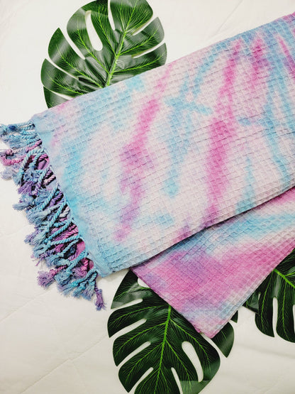 100% Cotton Throw 40 x 70 Hand Tie Dye Lightweight Home Decor