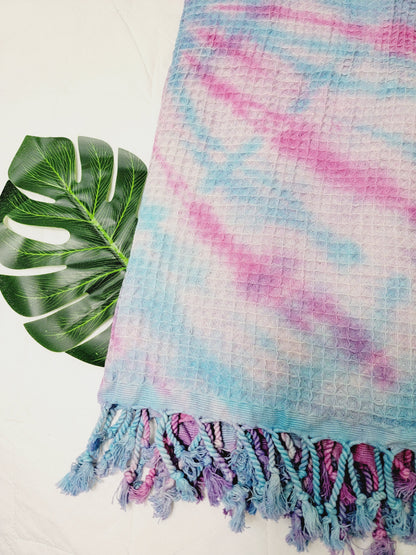 100% Cotton Throw 40 x 70 Hand Tie Dye Lightweight Home Decor