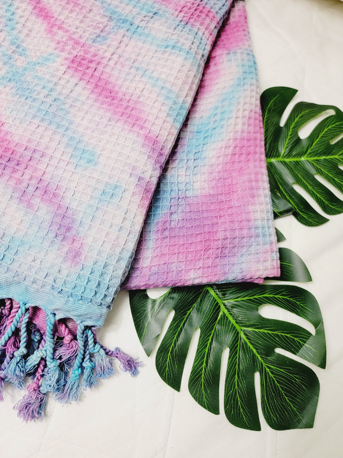 100% Cotton Throw 40 x 70 Hand Tie Dye Lightweight Home Decor