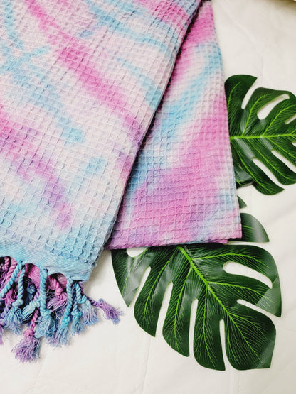 100% Cotton Throw 40 x 70 Hand Tie Dye Lightweight Home Decor