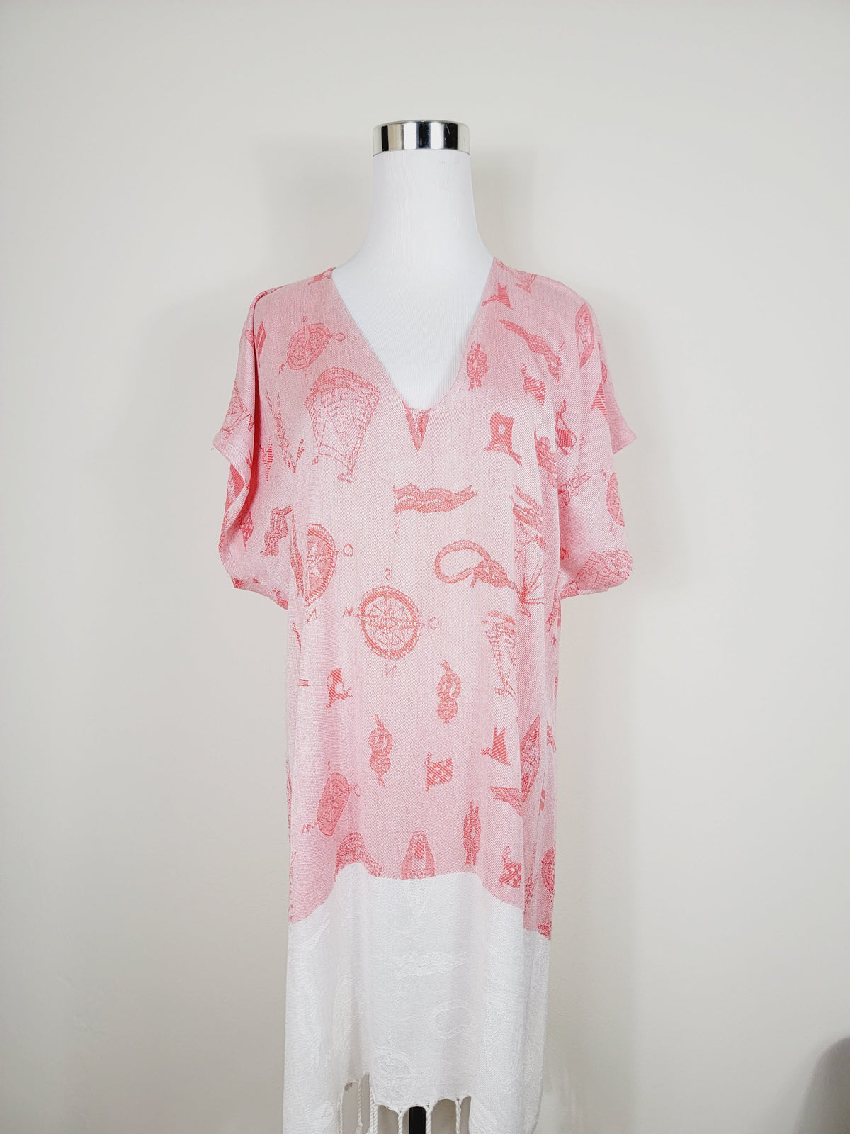 Dress, Beach cover up, Beach Dress - Red