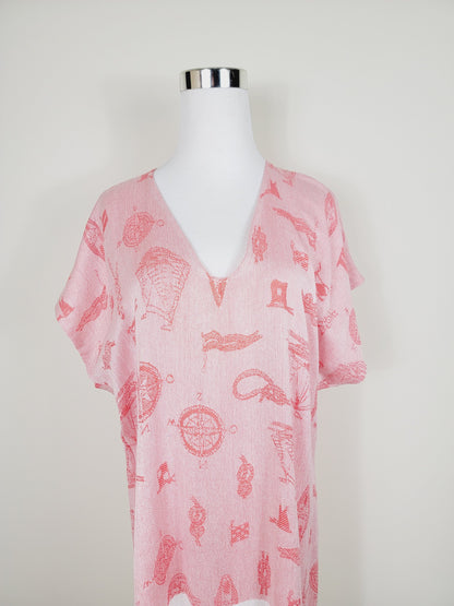 Dress, Beach cover up, Beach Dress - Red