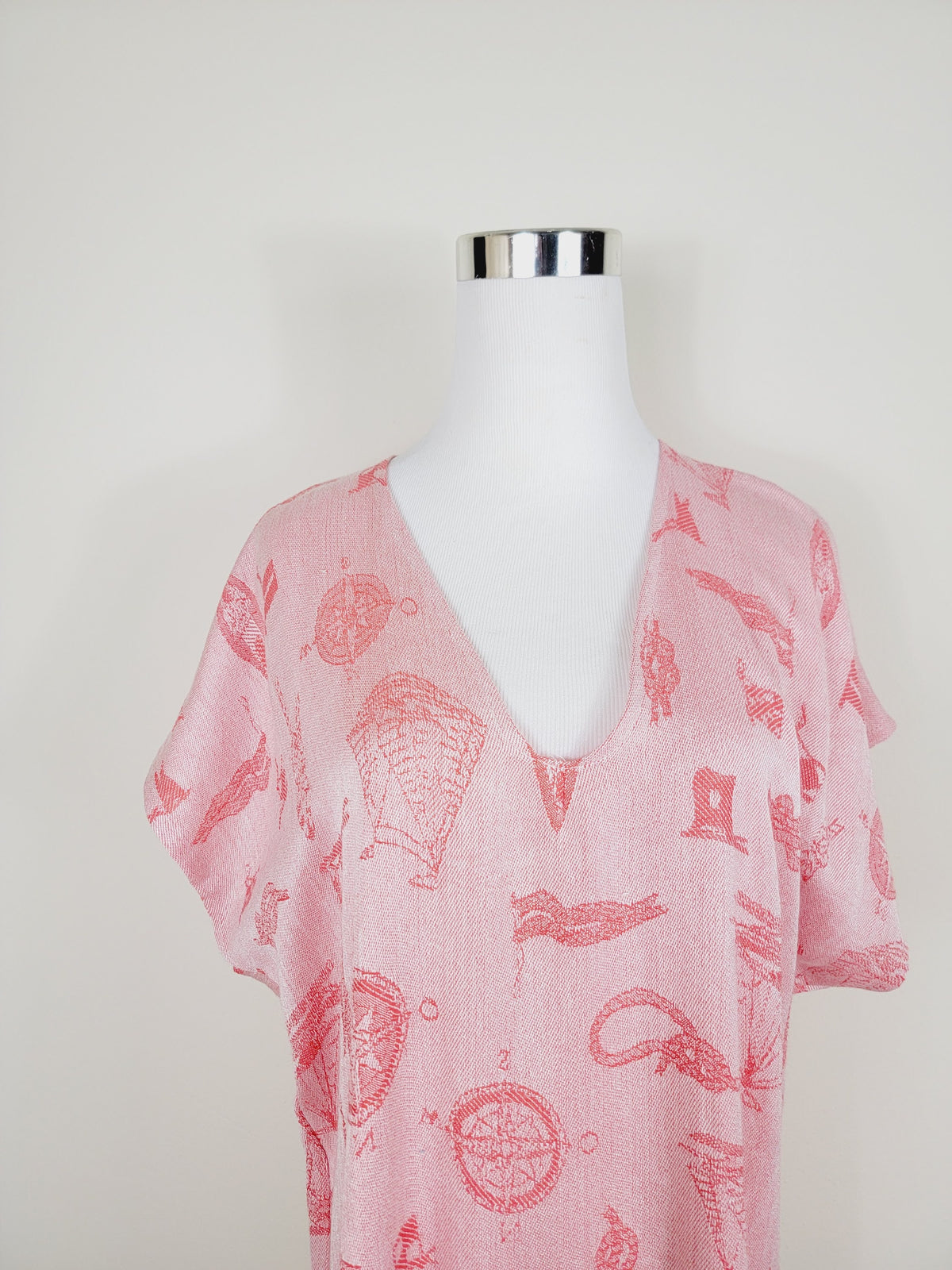 Dress, Beach cover up, Beach Dress - Red