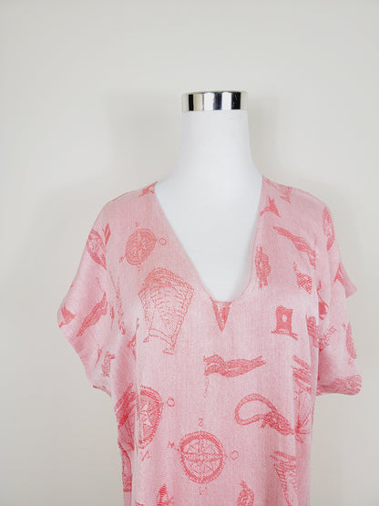 Dress, Beach cover up, Beach Dress - Red