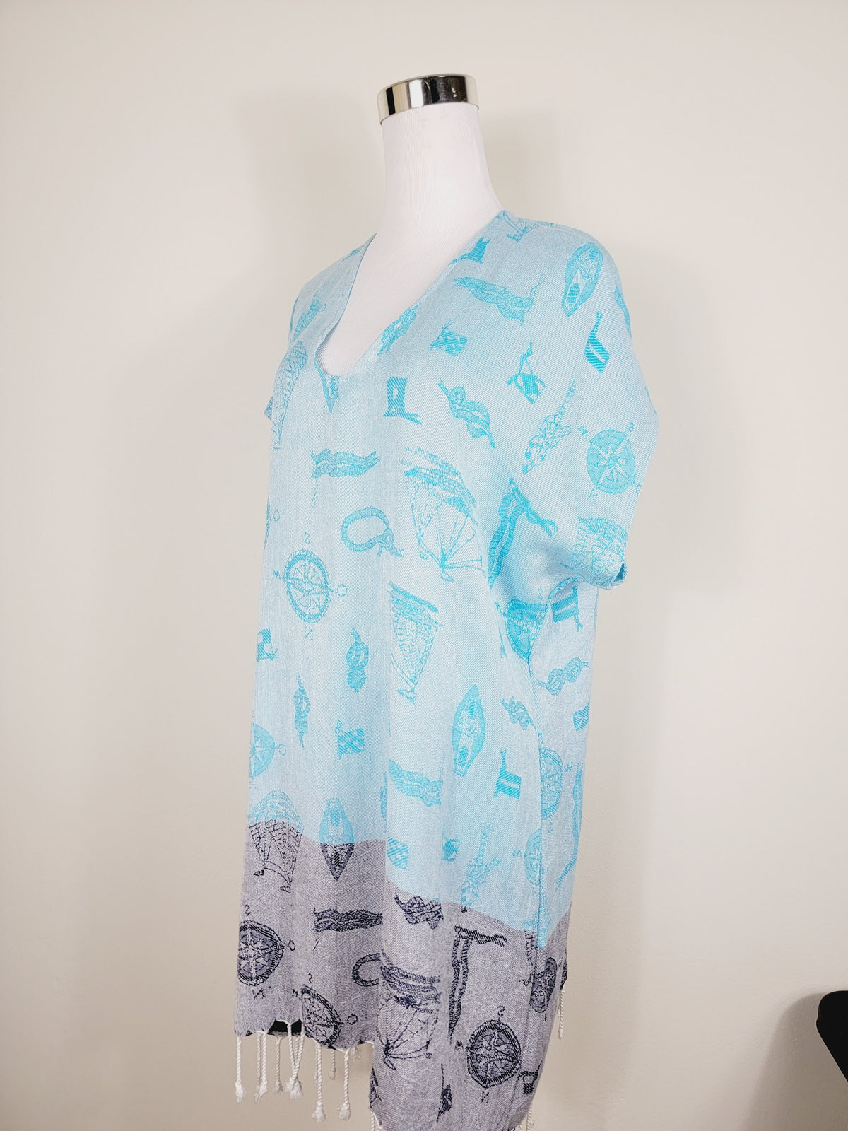 Dress, Beach cover up, Beach Dress - Blue