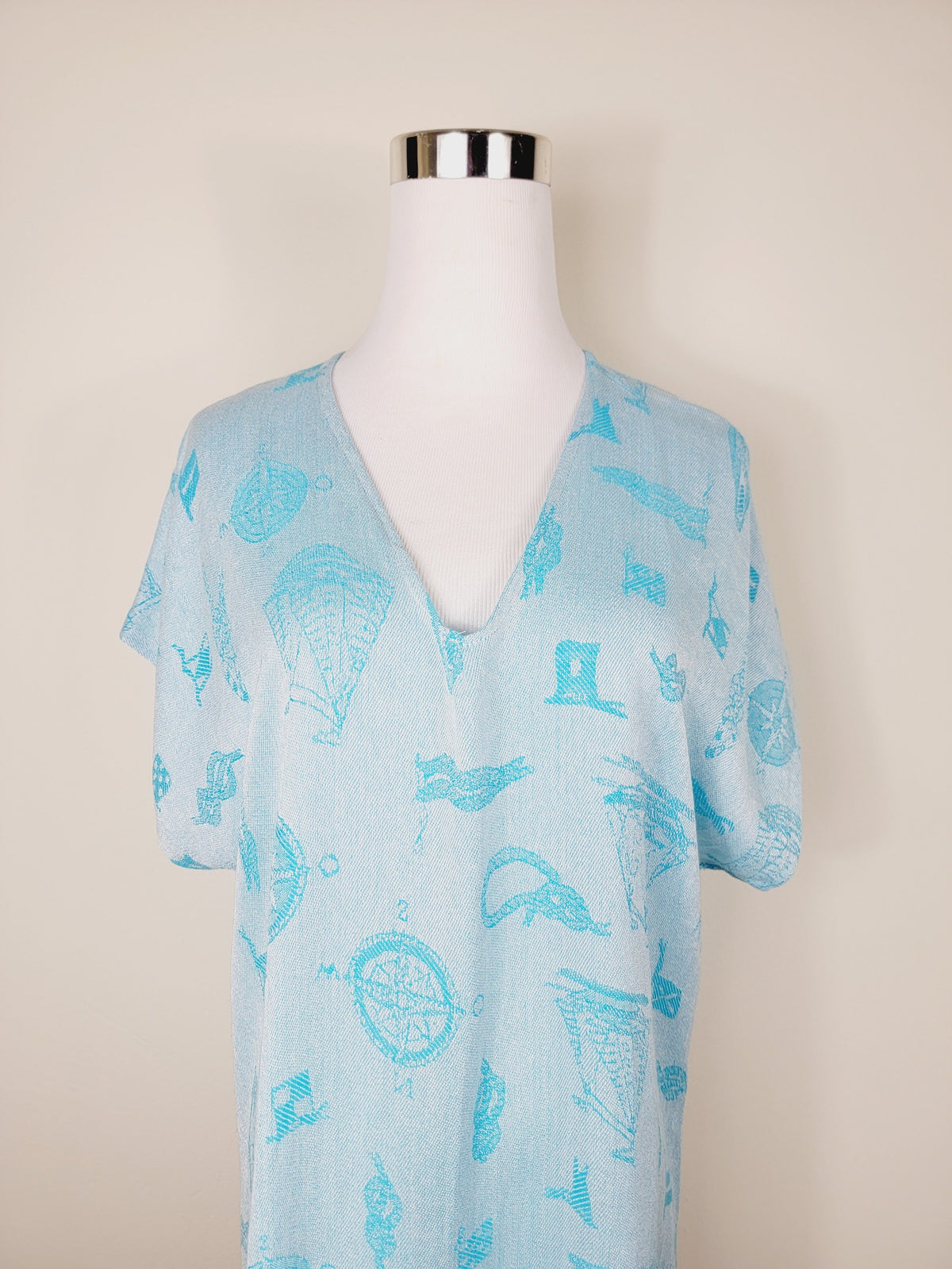 Dress, Beach cover up, Beach Dress - Blue
