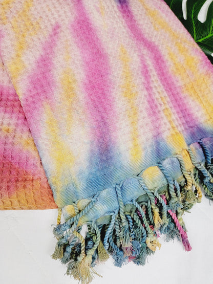 100% Cotton Throw 40 x 70 Hand Tie Dye Lightweight Home Decor