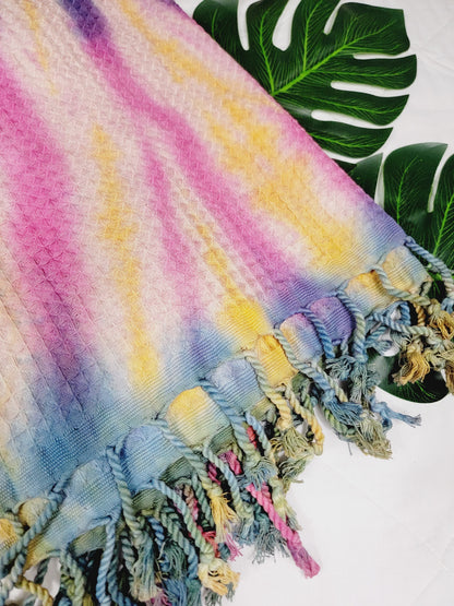 100% Cotton Throw 40 x 70 Hand Tie Dye Lightweight Home Decor