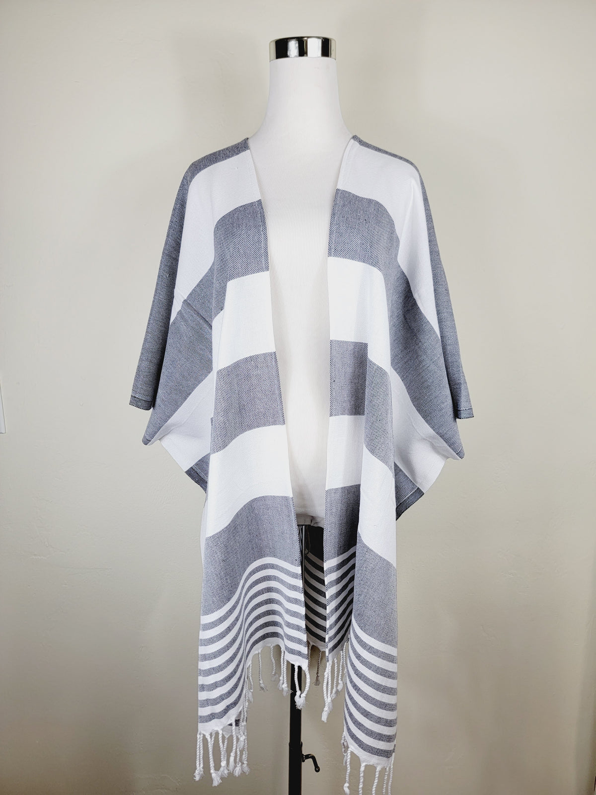 Couvre-maillot de plage, Robe de plage ouverte sur le devant - Noir