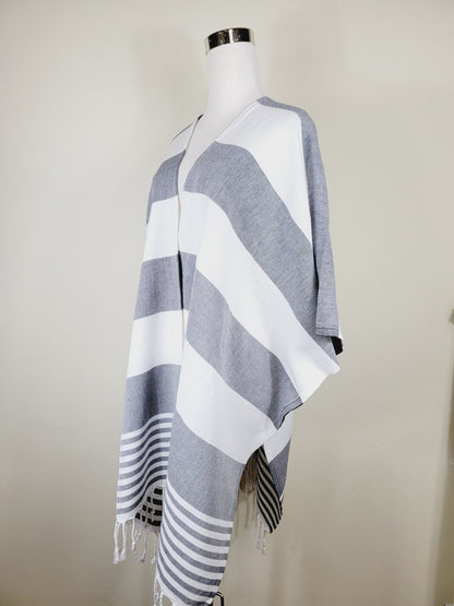 Couvre-maillot de plage, Robe de plage ouverte sur le devant - Noir