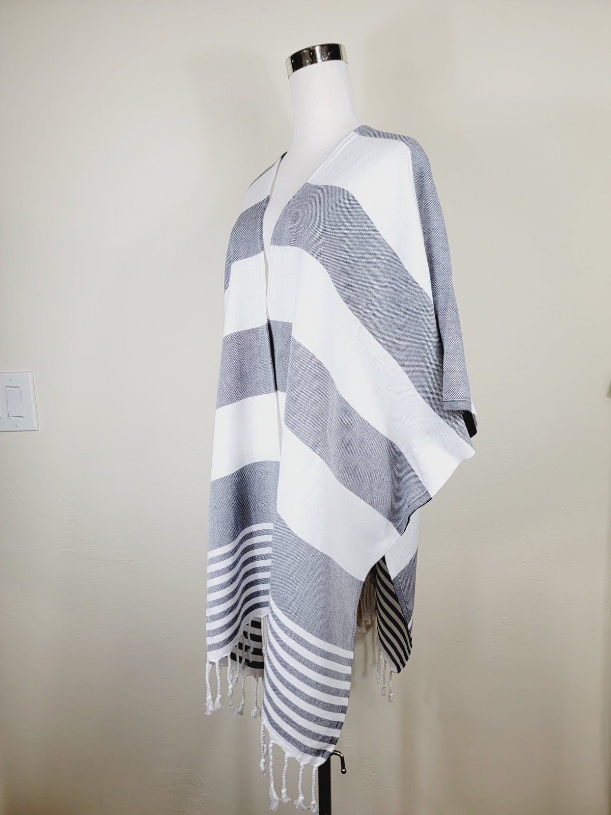 Couvre-maillot de plage, Robe de plage ouverte sur le devant - Noir