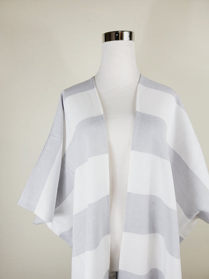 Beach cover up, Beach Dress open front - Gray