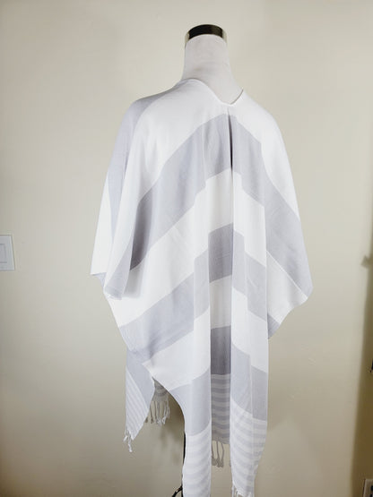 Beach cover up, Beach Dress open front - Gray