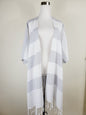 Beach cover up, Beach Dress open front - Gray