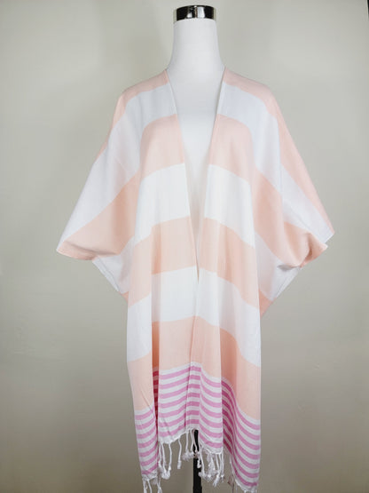 Couvre-maillot de plage, robe de plage ouverte sur le devant - Orange