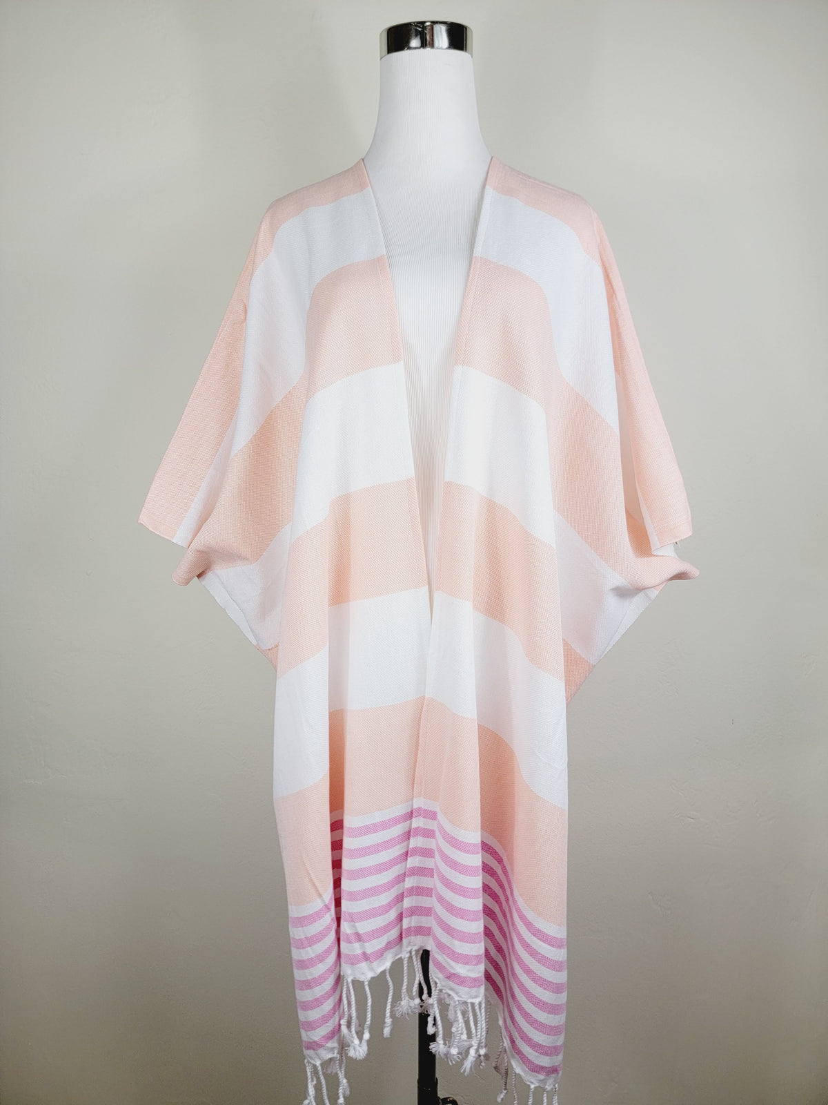 Couvre-maillot de plage, robe de plage ouverte sur le devant - Orange