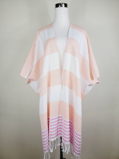 Couvre-maillot de plage, robe de plage ouverte sur le devant - Orange