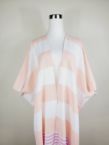 Couvre-maillot de plage, robe de plage ouverte sur le devant - Orange