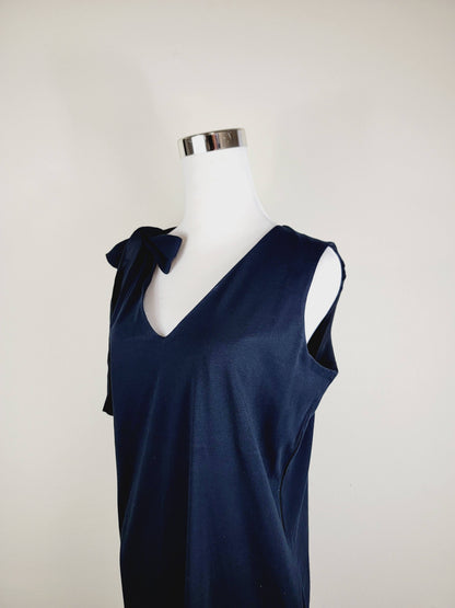 Jersey Dress Green one shoulder tie up with pockets