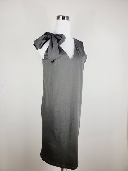 Vestido jersey escote pico lazo hombro con bolsillos Calidad Premium