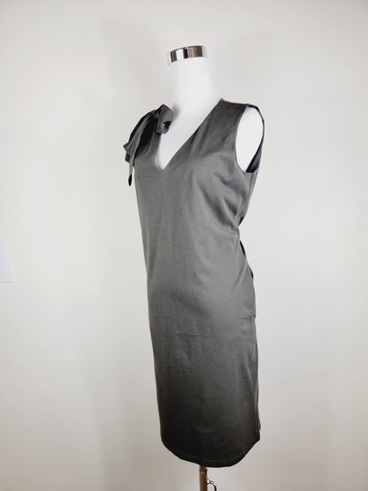 Vestido jersey escote pico lazo hombro con bolsillos Calidad Premium