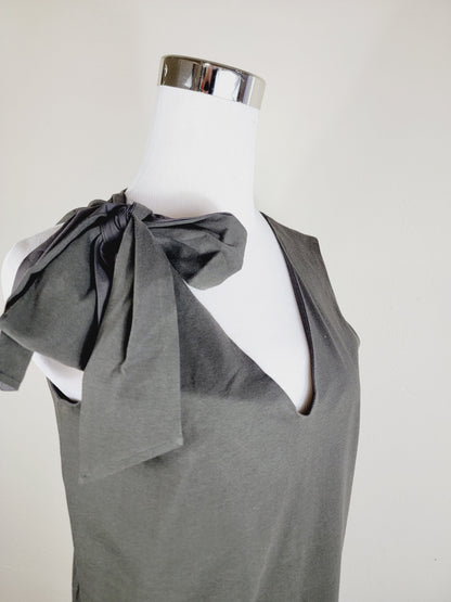 Vestido jersey escote pico lazo hombro con bolsillos Calidad Premium