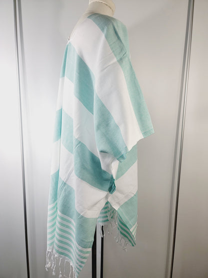 Paréo de plage, robe de plage ouverte sur le devant – menthe