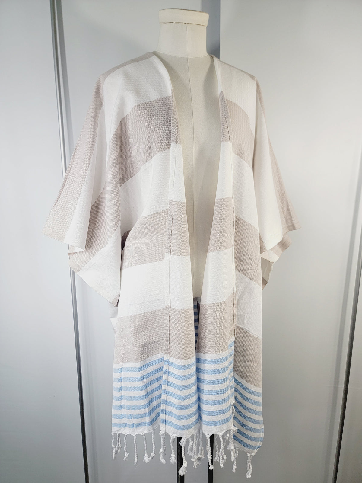 Beach cover up, Beach Dress open front - Beige