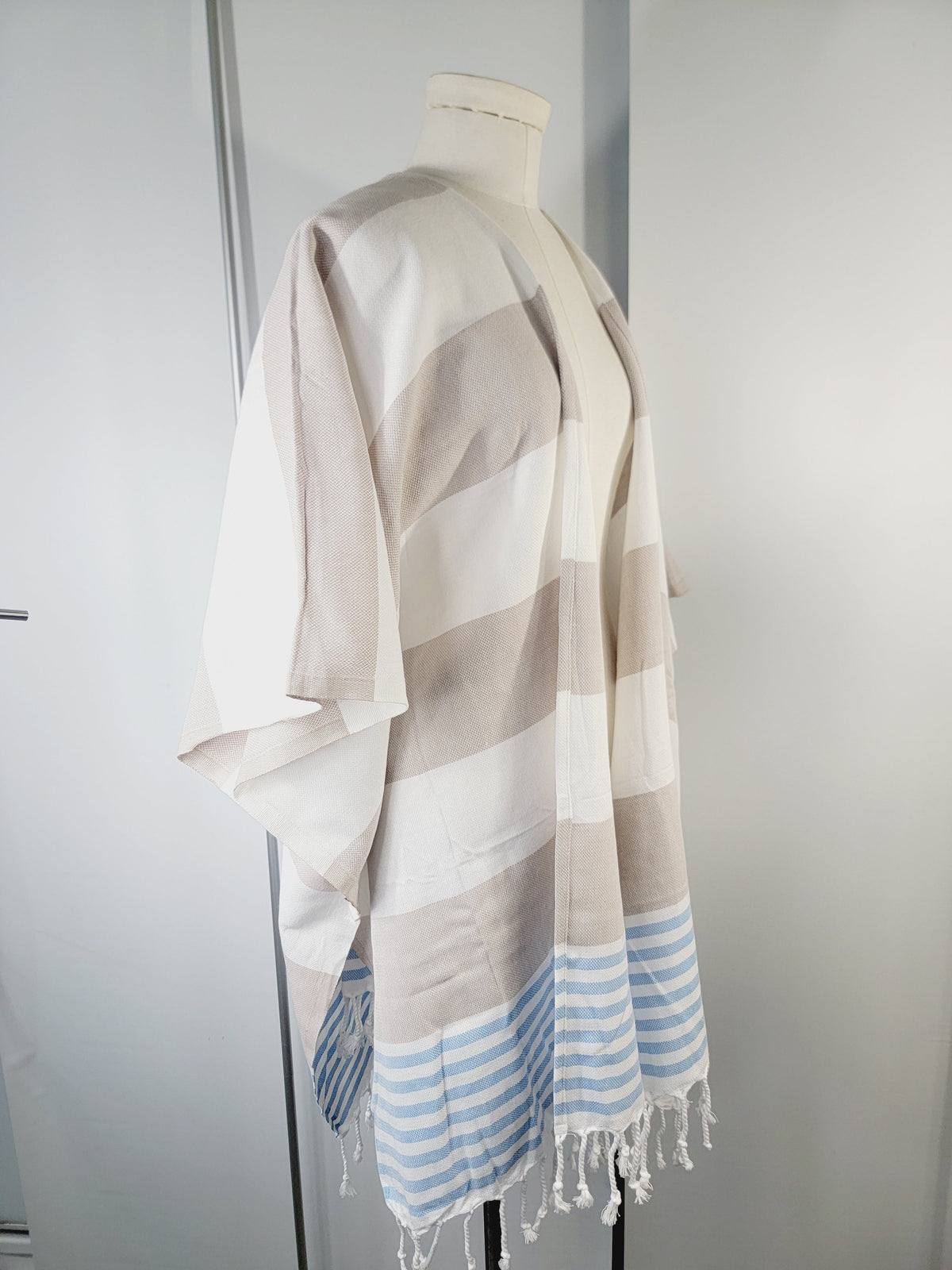 Beach cover up, Beach Dress open front - Beige