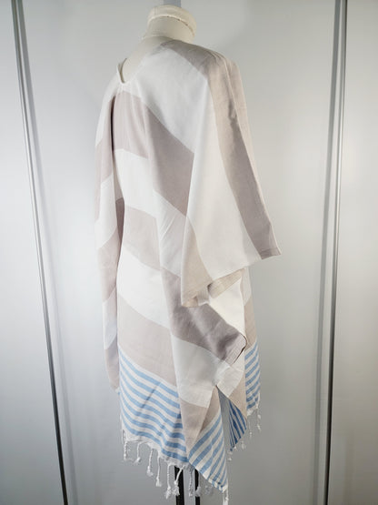 Beach cover up, Beach Dress open front - Beige