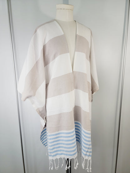 Beach cover up, Beach Dress open front - Beige