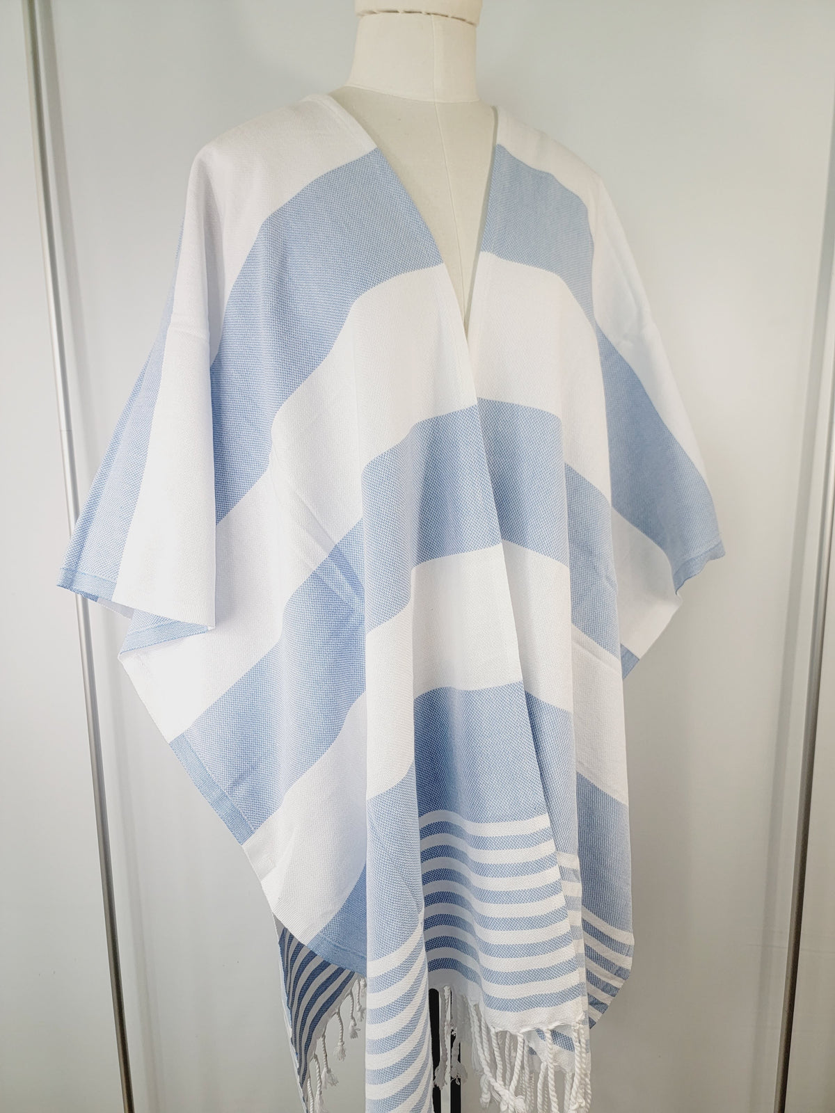 Beach cover up, Beach Dress open front - Blue