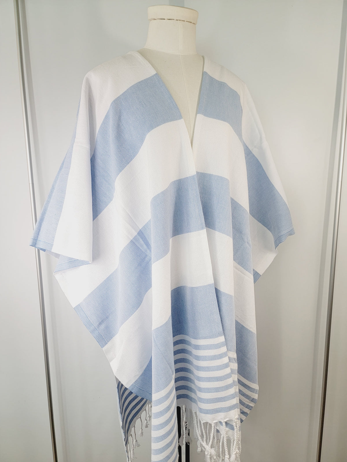 Beach cover up, Beach Dress open front - Blue