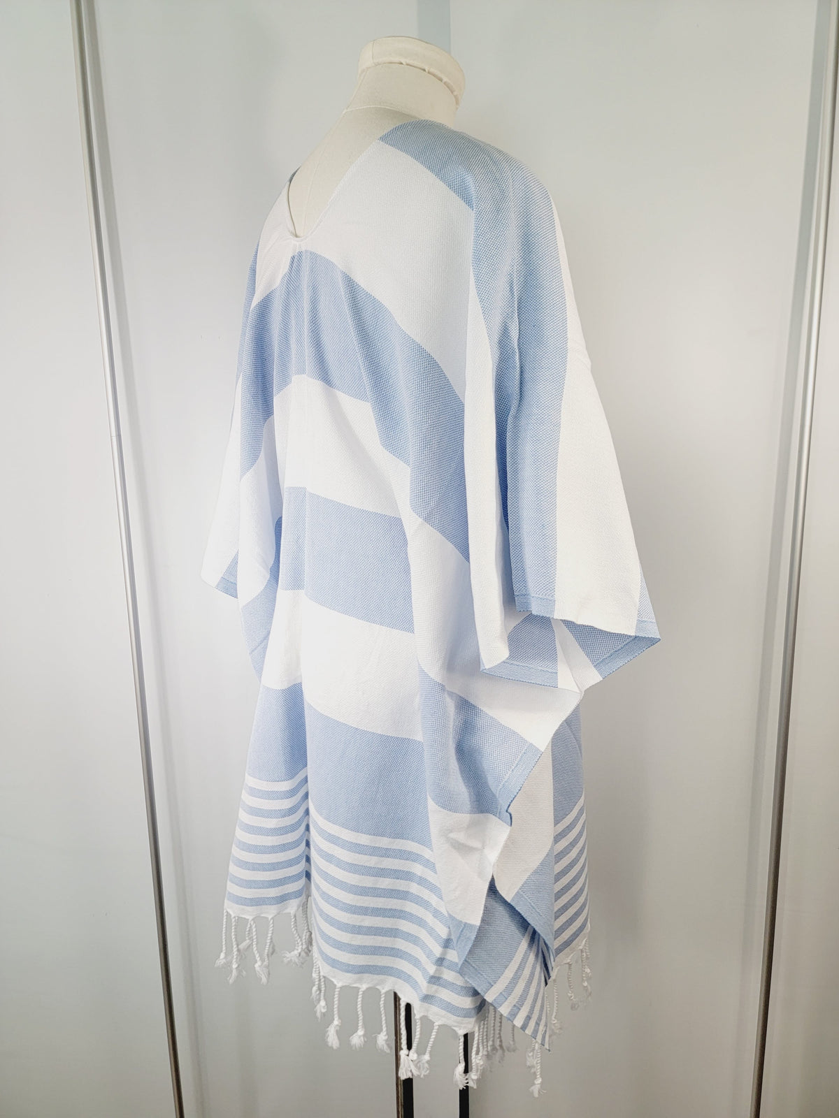 Beach cover up, Beach Dress open front - Blue