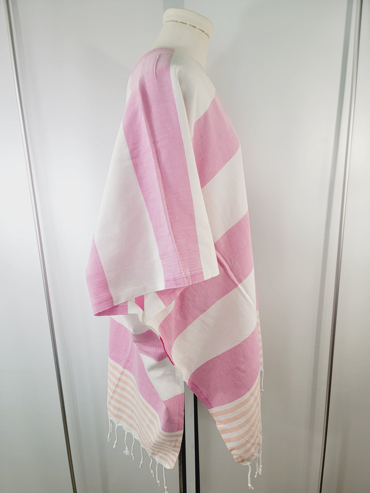 Beach cover up, Beach Dress open front - Pink/Orange