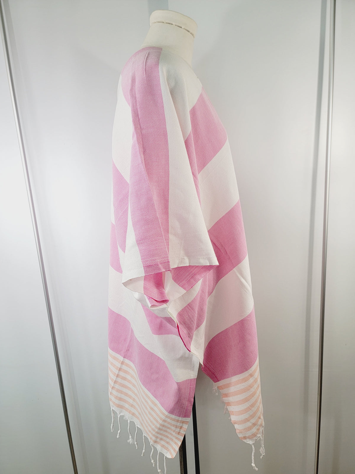 Beach cover up, Beach Dress open front - Pink/Orange