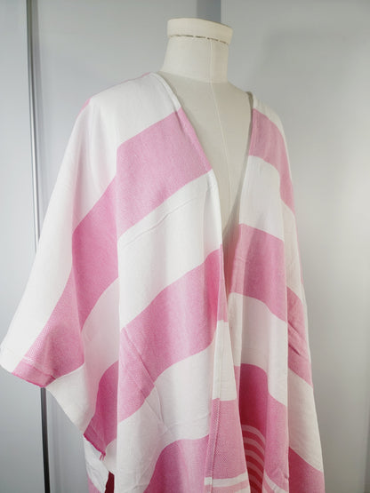 Beach cover up, Beach Dress open front - Pink