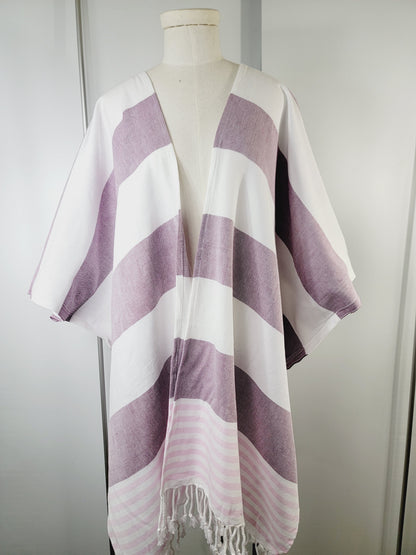 Beach cover up, Beach Dress open front - Cherry