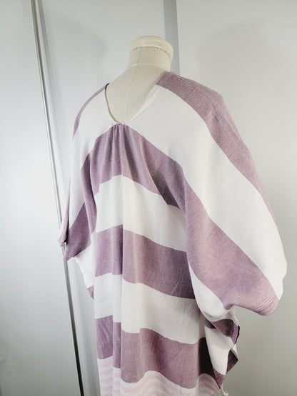 Beach cover up, Beach Dress open front - Cherry